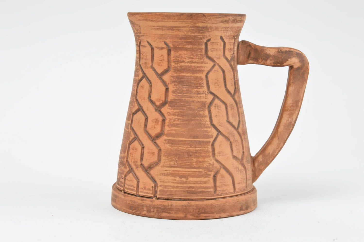 Interesting beer mug handmade kitchen utensils beautiful clay accessories photo 2
