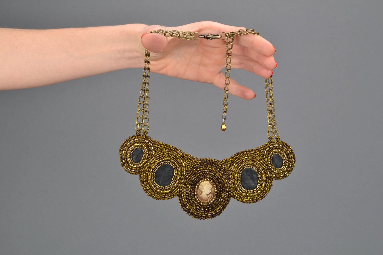 Handmade beaded necklace Milady photo 2