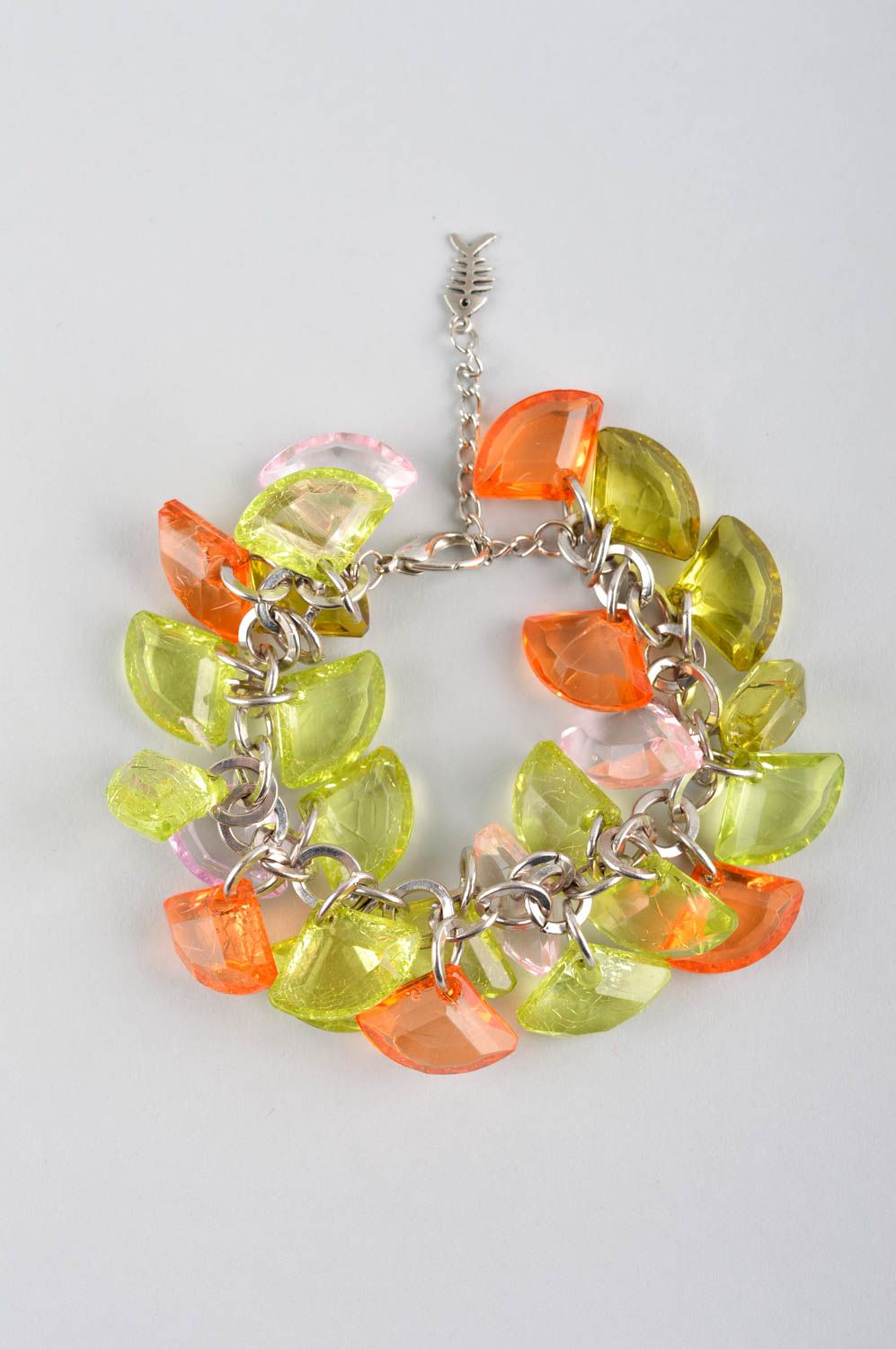 Bracelet fantaisie Bijou fait main chaîne perles de verre Cadeau femme photo 2
