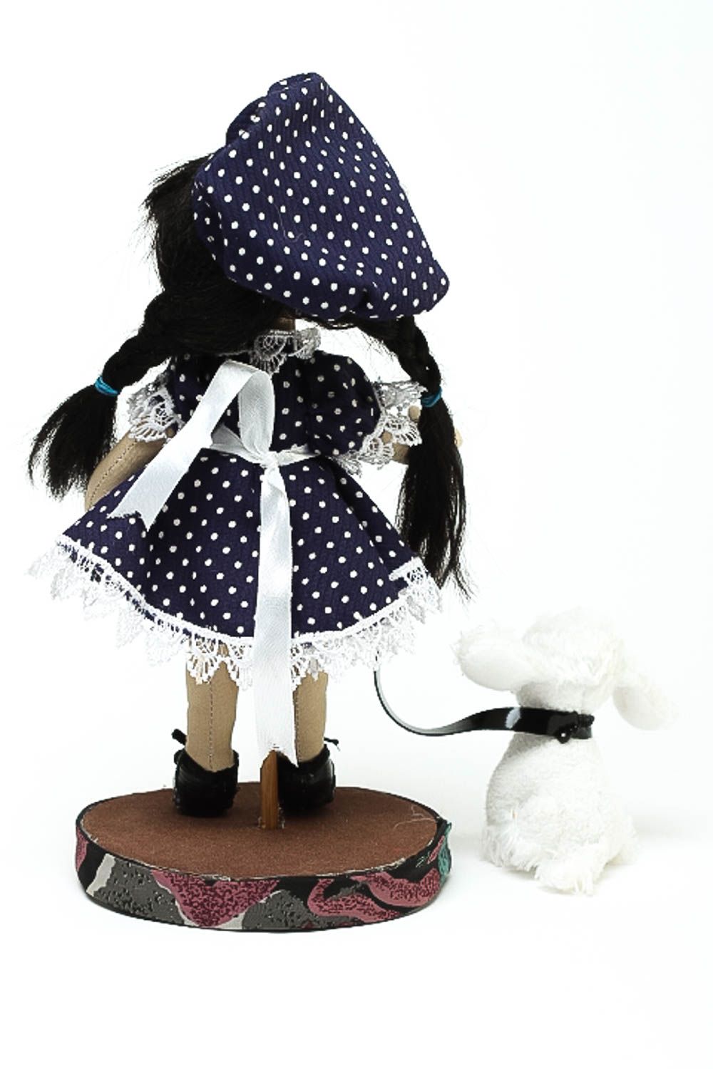 Кукла ручной работы авторская кукла хлопковая коллекционная кукла с подставкой фото 4