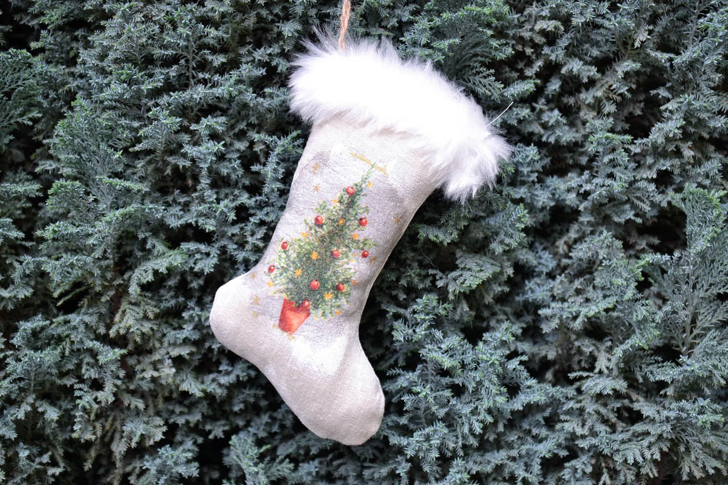 Soft New Year's decoration Small Boot photo 1
