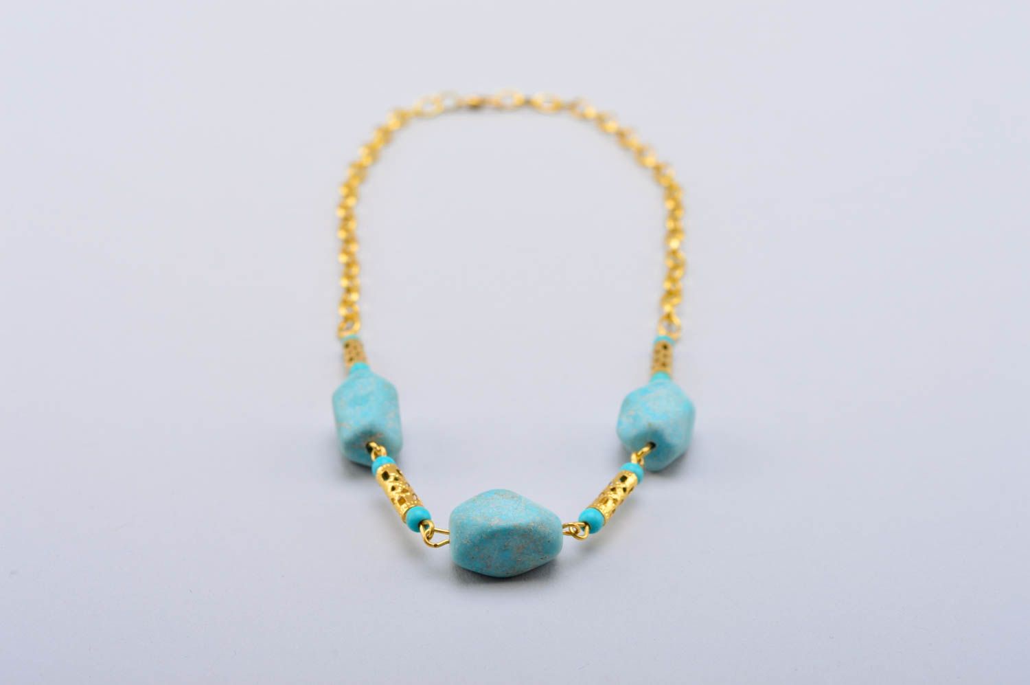 Stylish handmade gemstone bead necklace beaded necklace beautiful jewellery photo 3