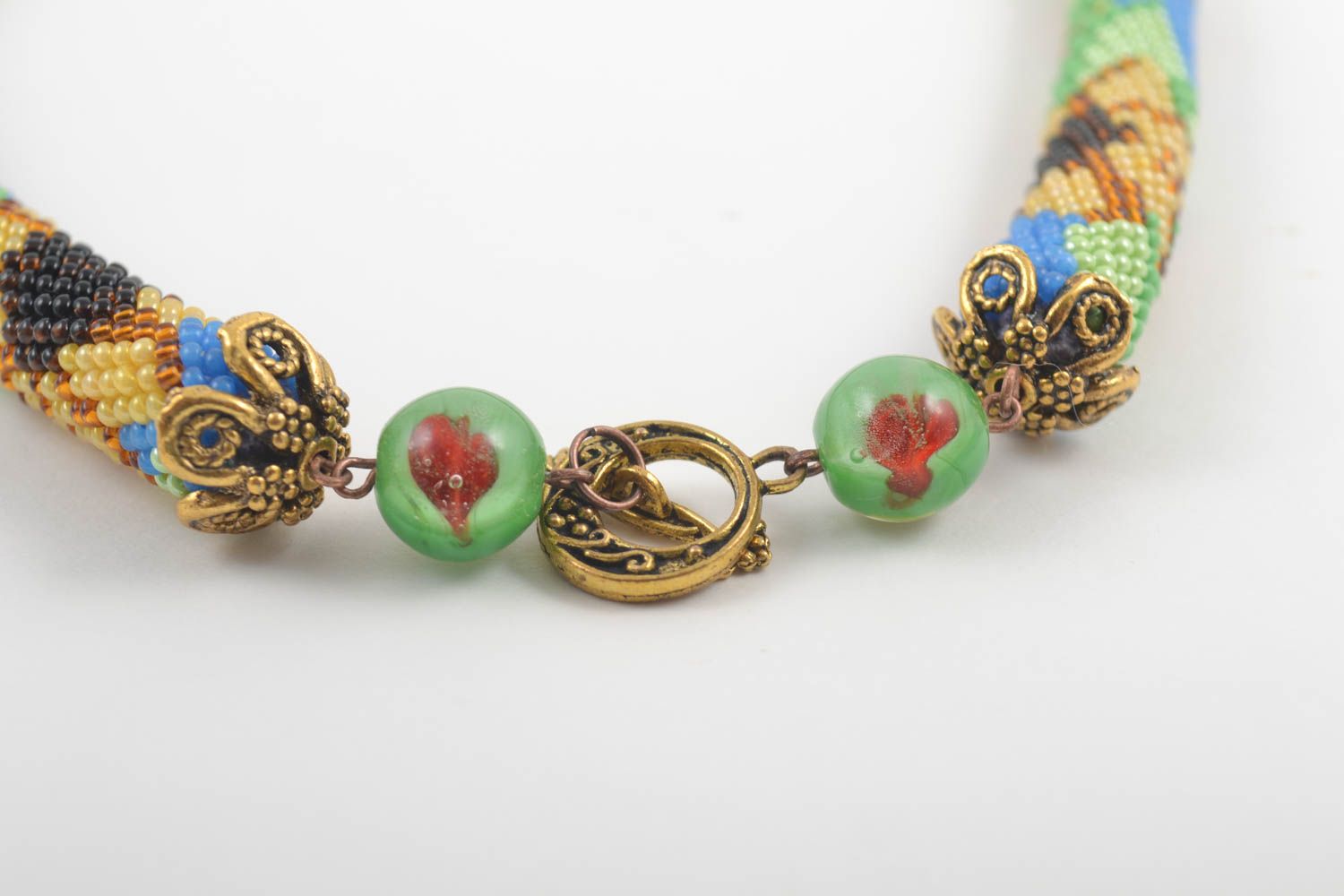 Designer unusual necklace handmade stylish jewelry set beautiful bracelet photo 3