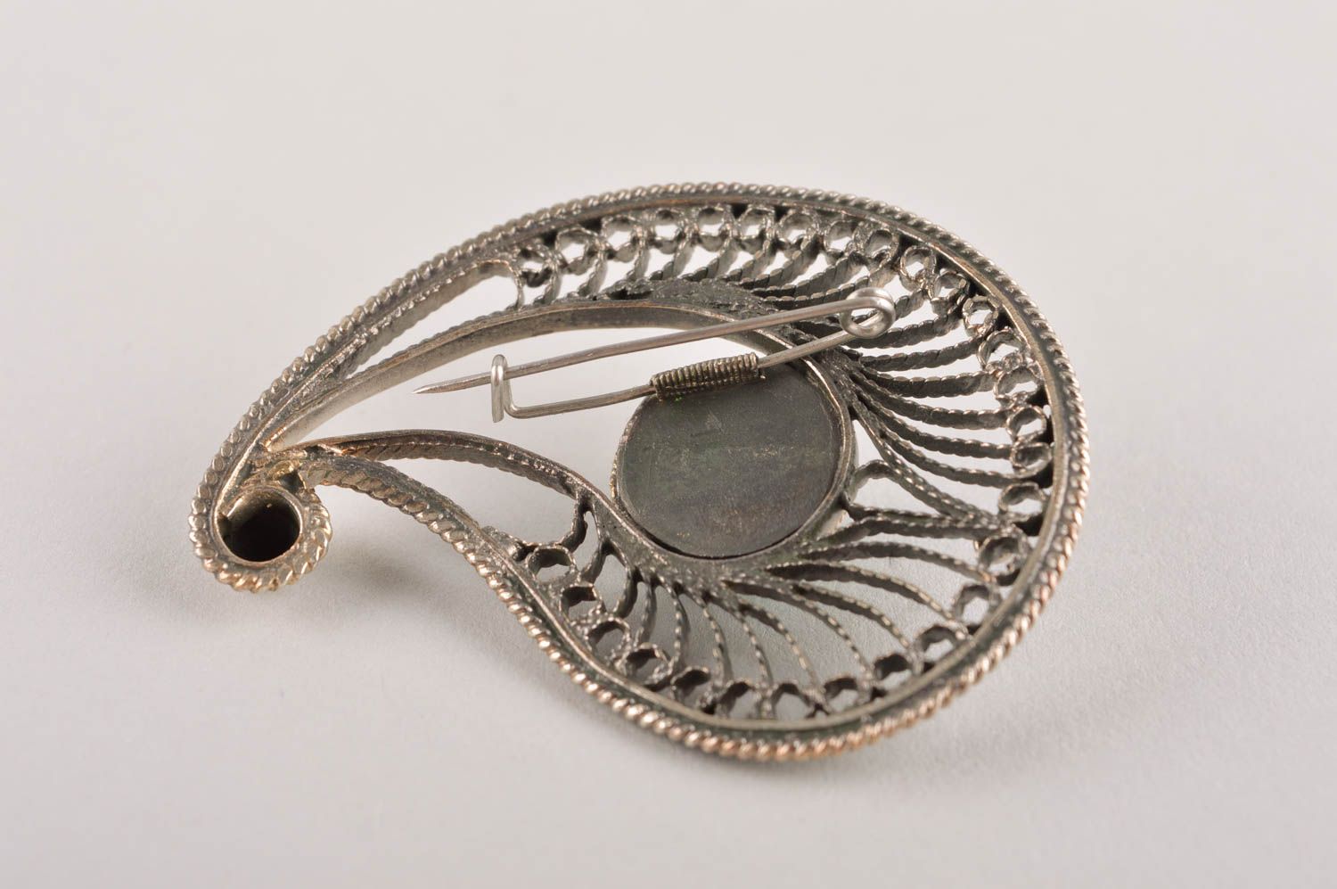 Handmade metal brooch exclusive jewelry fashion brooch vintage brooch for women photo 3