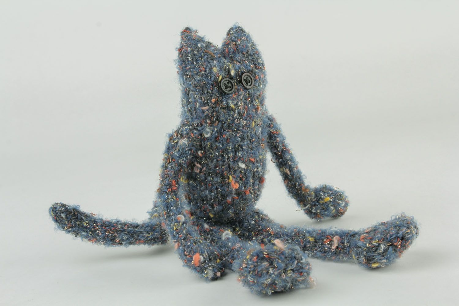 Designer crochet toy Gray Cat photo 5