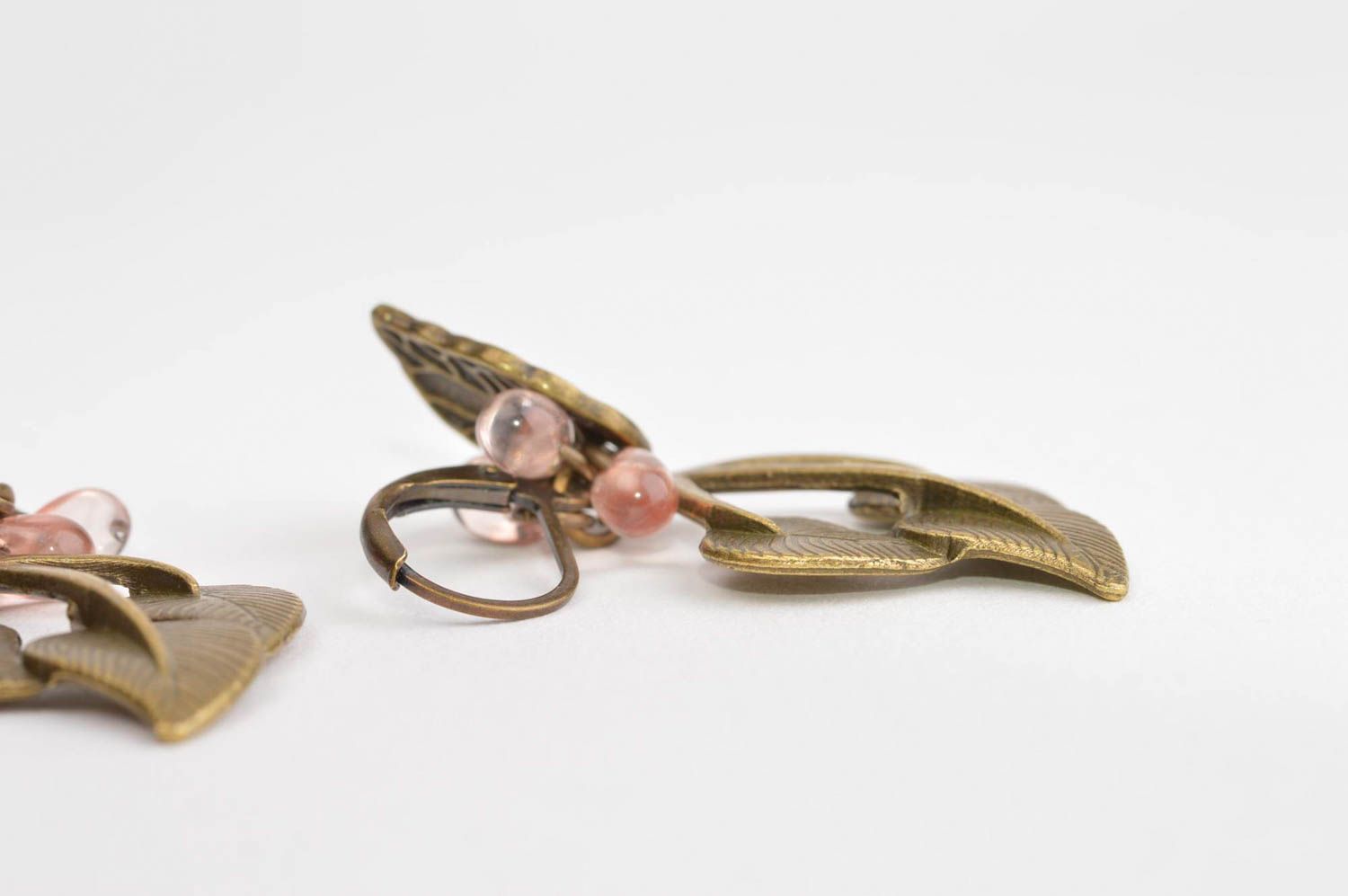 Handgefertigte Damen Ohrringe lange Ohrhänger Accessoire für Frauen schön foto 4