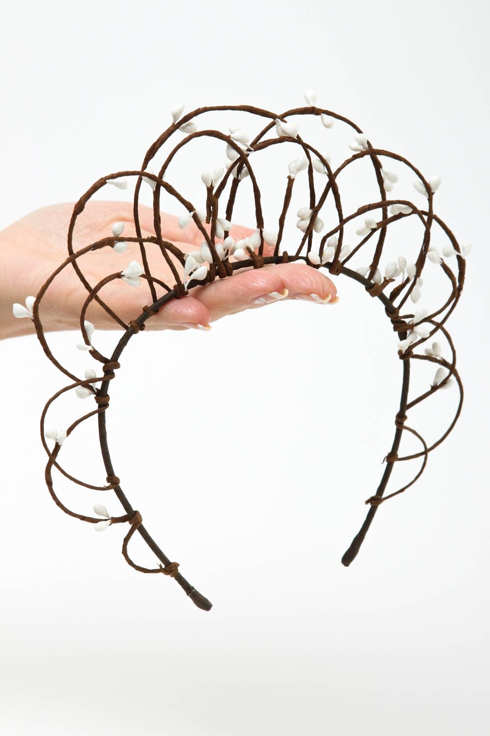 Handmade hair accessory unusual headband fashionable hair band perfect gift photo 5