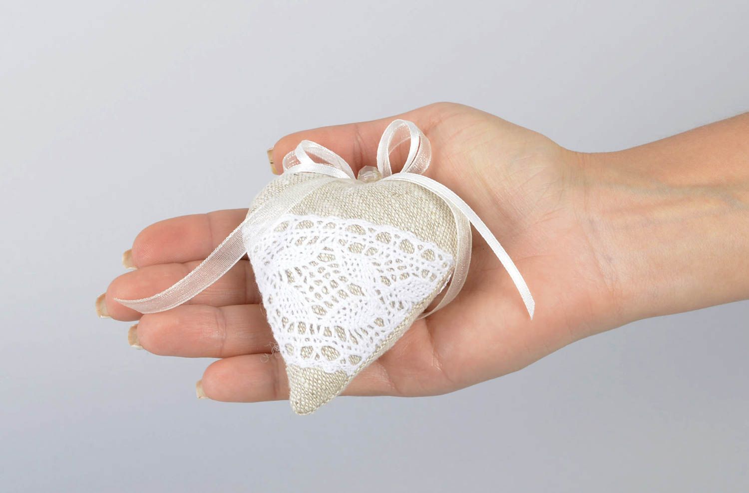 Kuschel Herz handgefertigt Romantik Herz stilvoll Deko aus Naturmaterialien foto 9