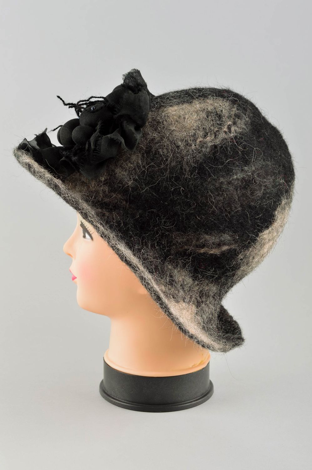 Шляпа с полями ручной работы модная шляпка женский головной убор дамская шляпка фото 3