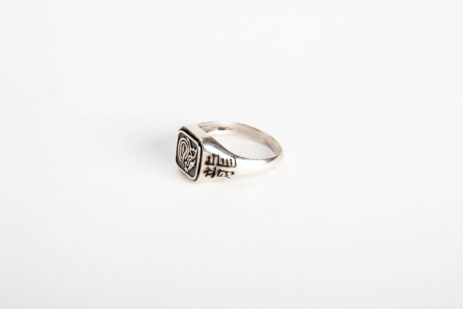 Handmade ring designer ring for men silver accessory gift for men unusual gift photo 2