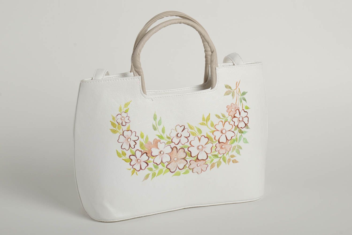 White bag leatherette handbag summer purse designer stylish purse gift for girl photo 2