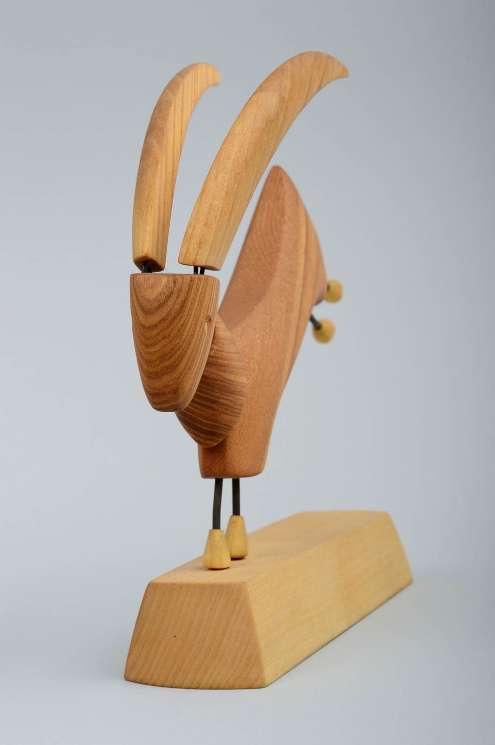Figurine design fait main Statuette déco Cadeau original antilope bois de frêne photo 2