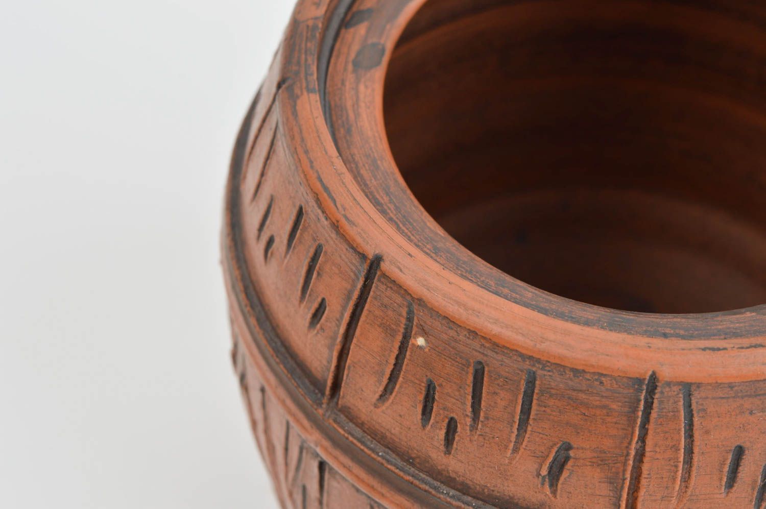 Topf aus Ton handmade Deko für Küche schönes Keramik Geschirr  für Honig foto 4