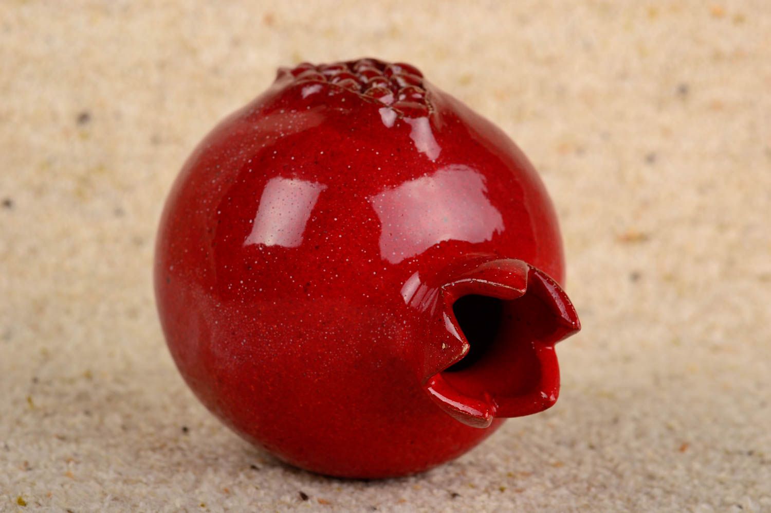 5 inches red pomegranate handmade vase decore 0,61 lb photo 2