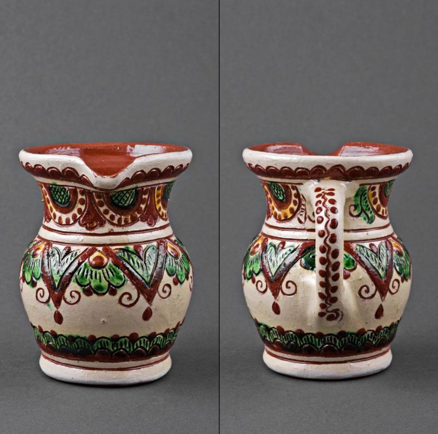 Decorative clay pitcher photo 5