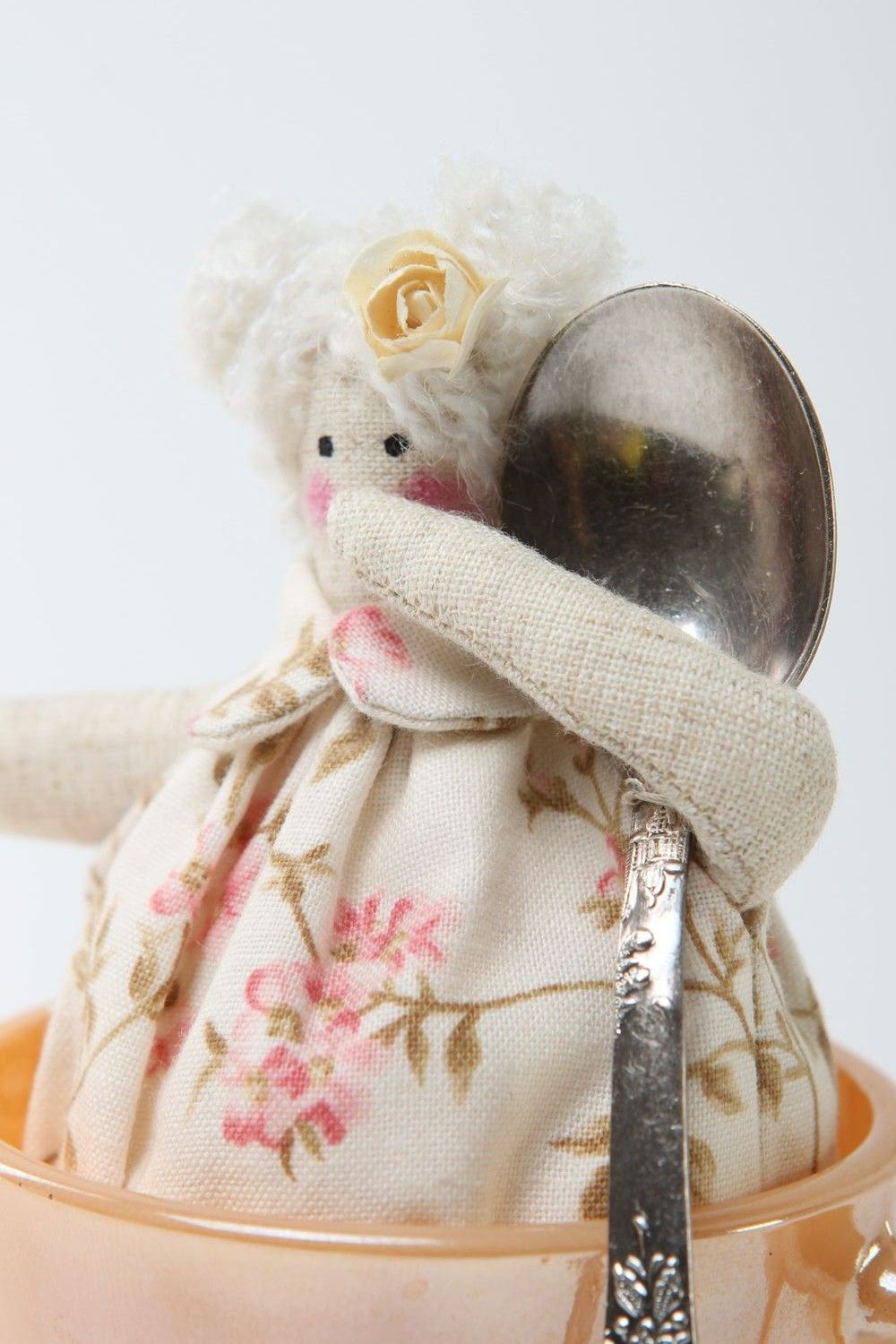 Small handmade soft toy rag doll stuffed toy cool rooms decorative use only photo 3