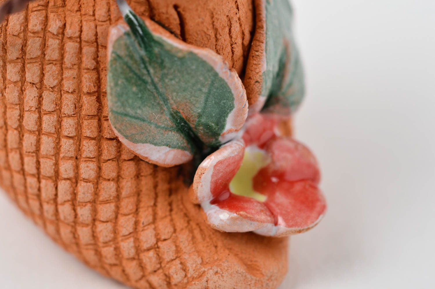 Handgemachte Keramik Deko Figur aus Ton Miniatur Figur Sack schön stilvoll foto 6