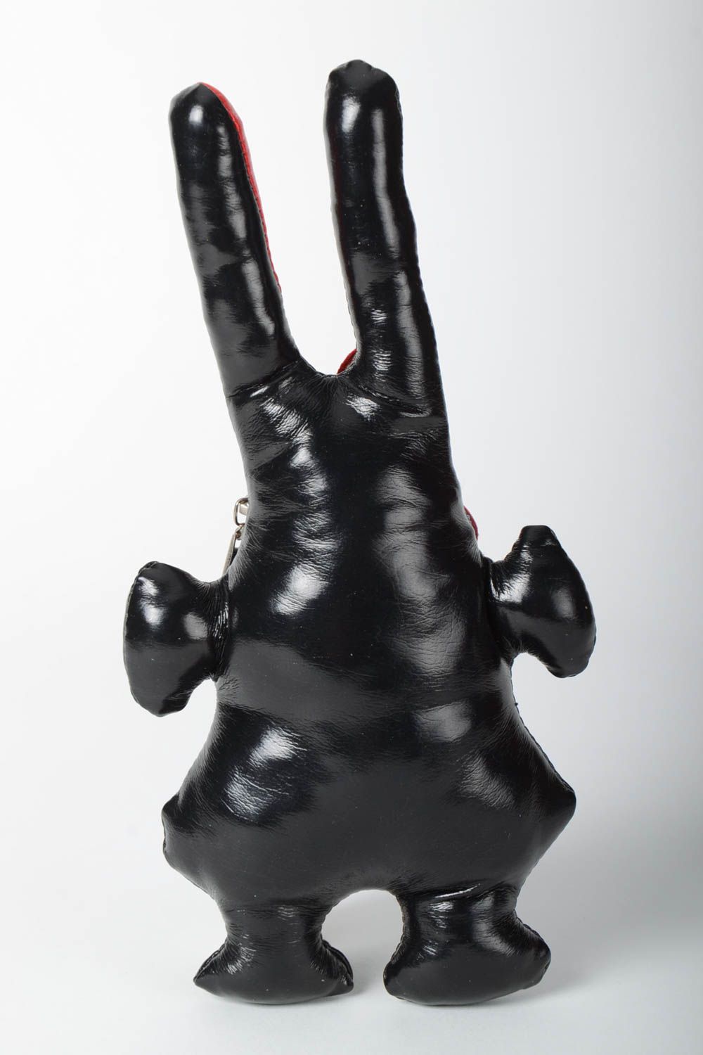 Игрушка ручной работы интерьерная игрушка декор для дома черная с красным фото 4