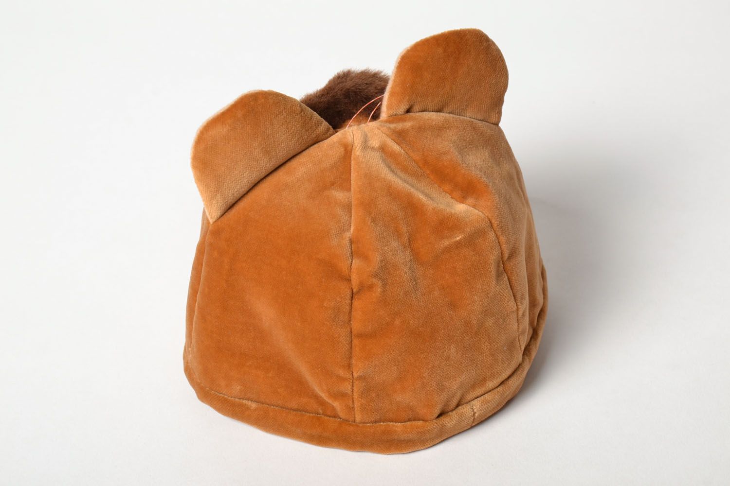 Cappello di orsetto di carnevale fatto a mano accessorio divertente da bambini foto 3