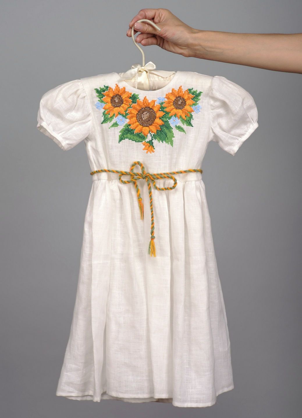 Льняное платье детское  фото 1