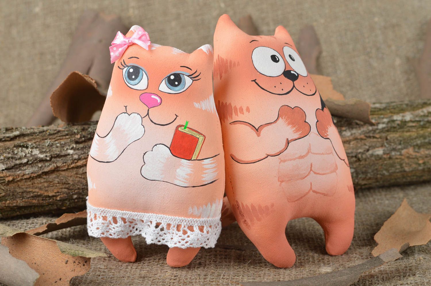 Beautiful handmade scented fabric toys soft toy stuffed toy 2 pieces gift ideas photo 1