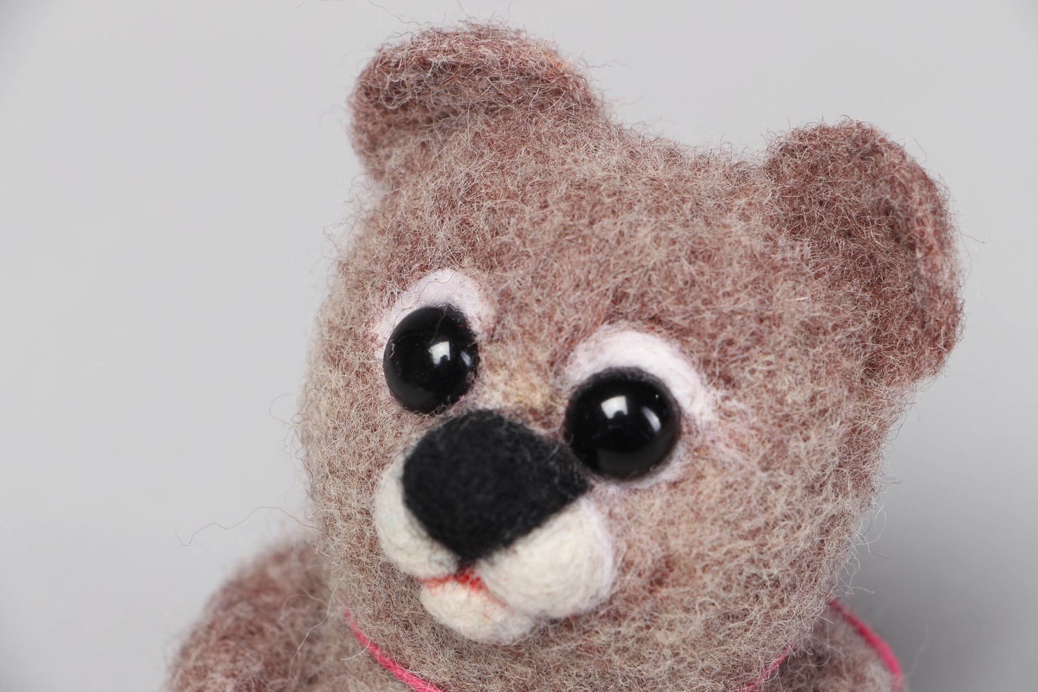 Felted wool toy bear photo 2