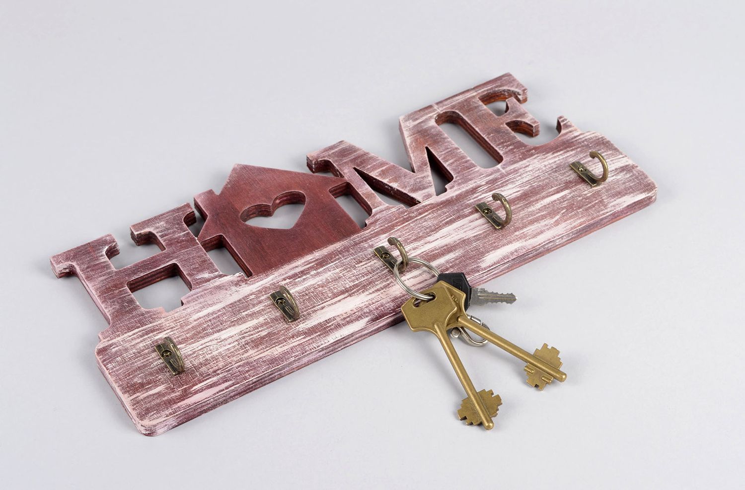 Handmade Schlüsselbrett aus Holz Hakenleiste für Schlüssel Design Schlüsselbrett foto 4