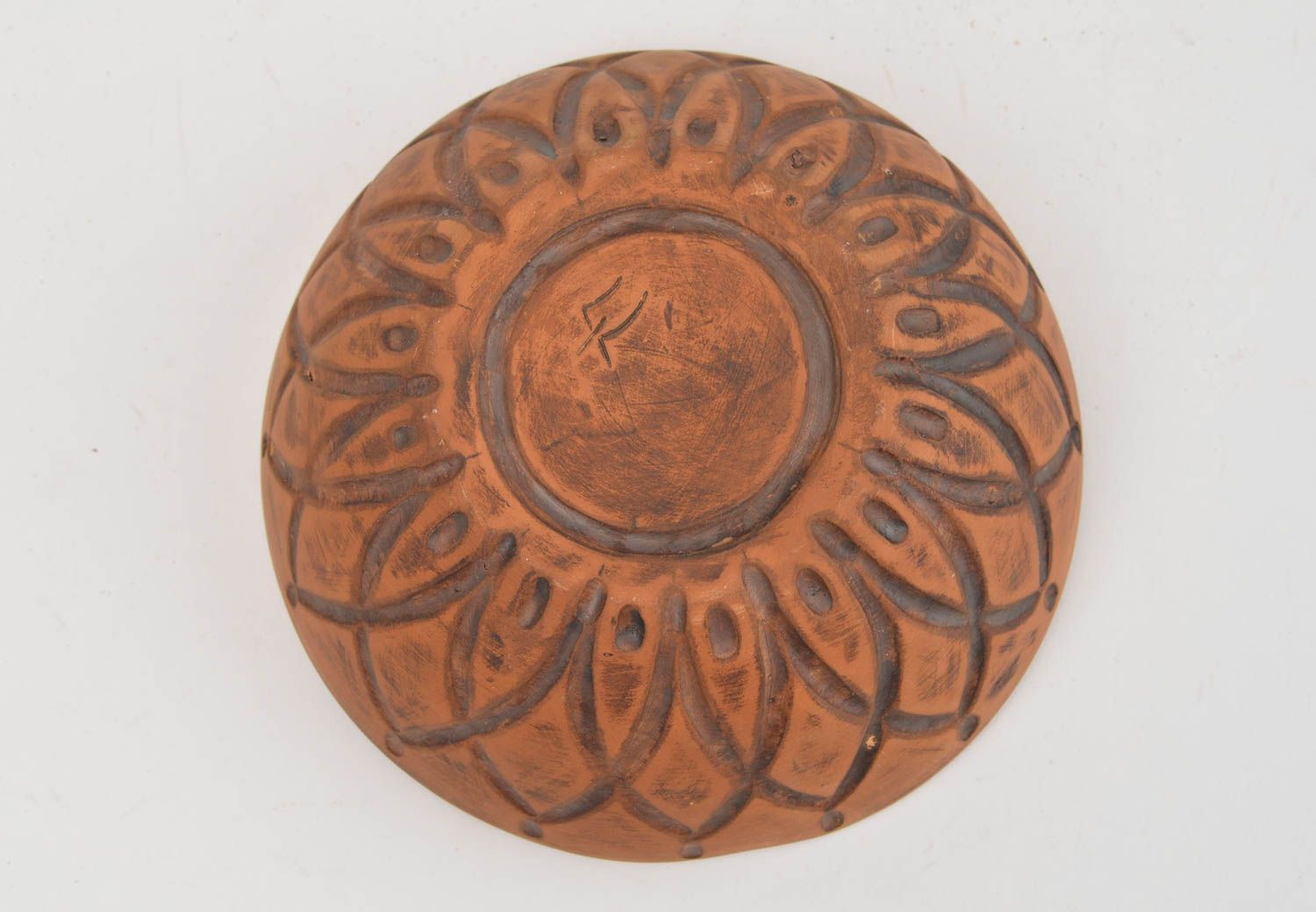 Cuenco de cerámica artesanal plato hondo con ornamento regalo original foto 5