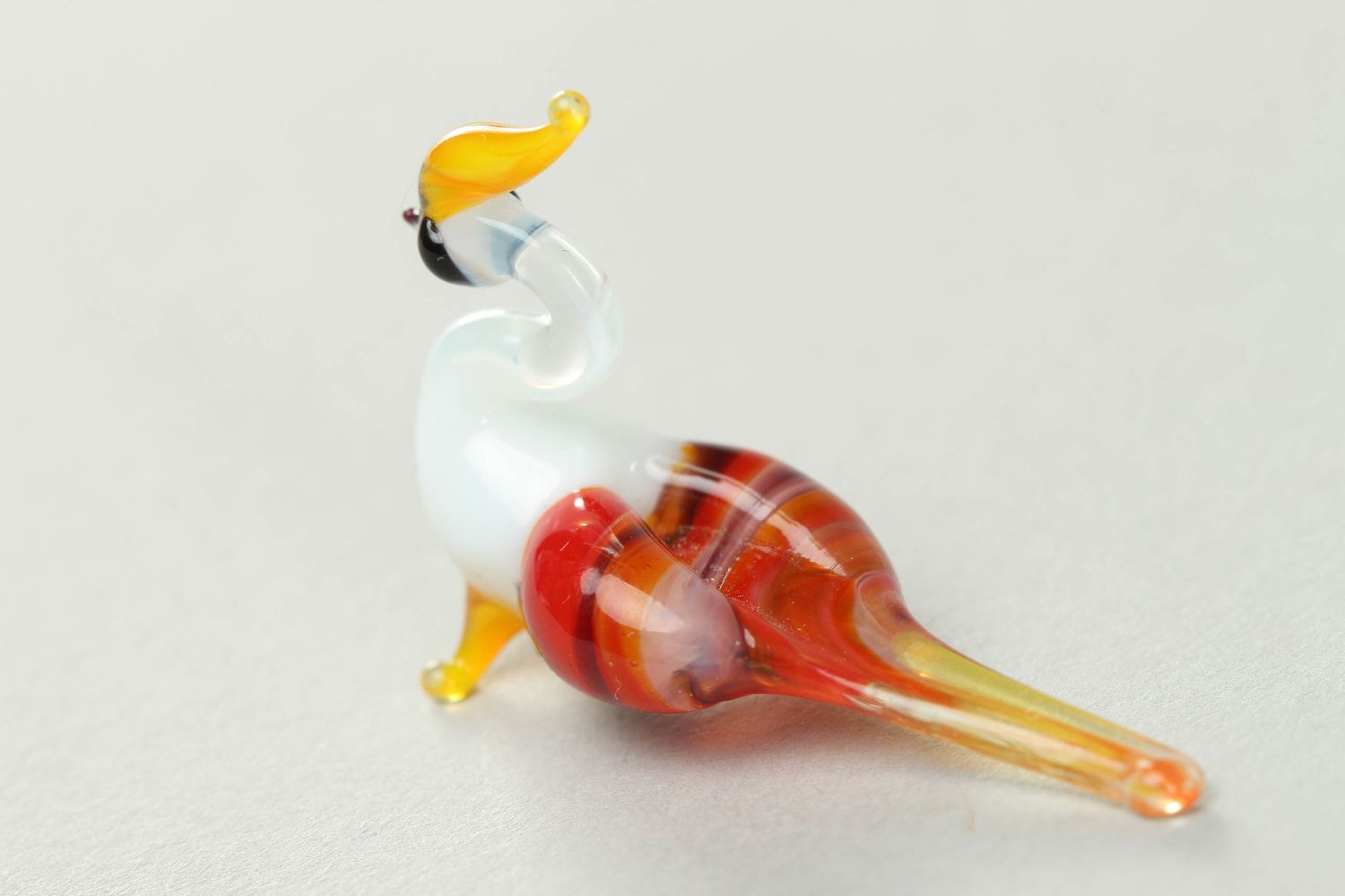 Small lampwork glass figurine Pheasant photo 3