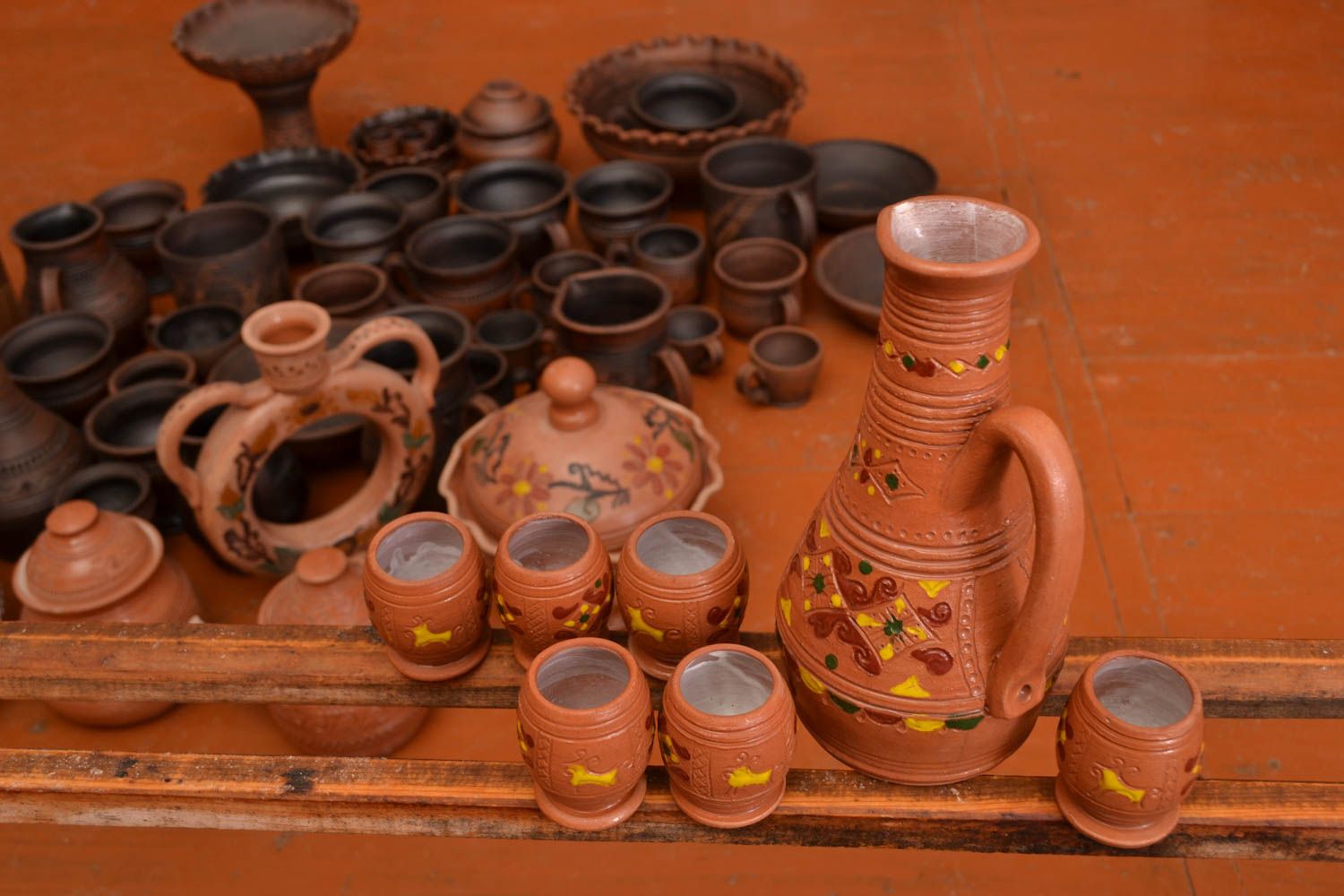 Jarra cerámica y copas de chupito conjunto de 7 piezas foto 6
