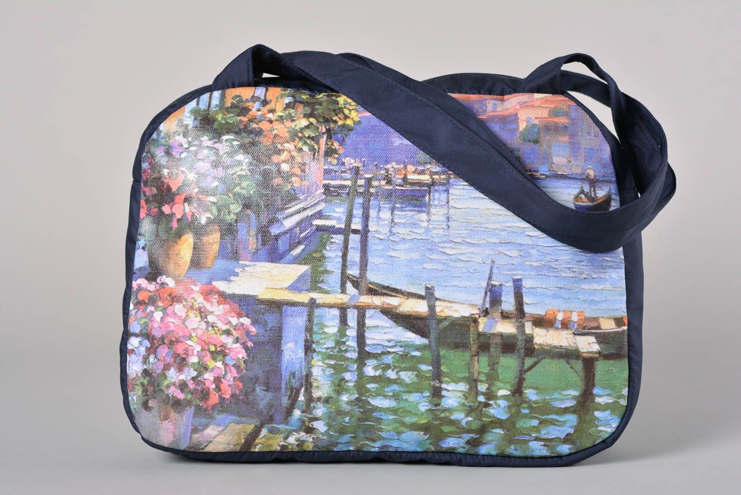 Handmade schöne Handtasche Stofftasche mit Reißverschluss Damen Accessoire foto 1