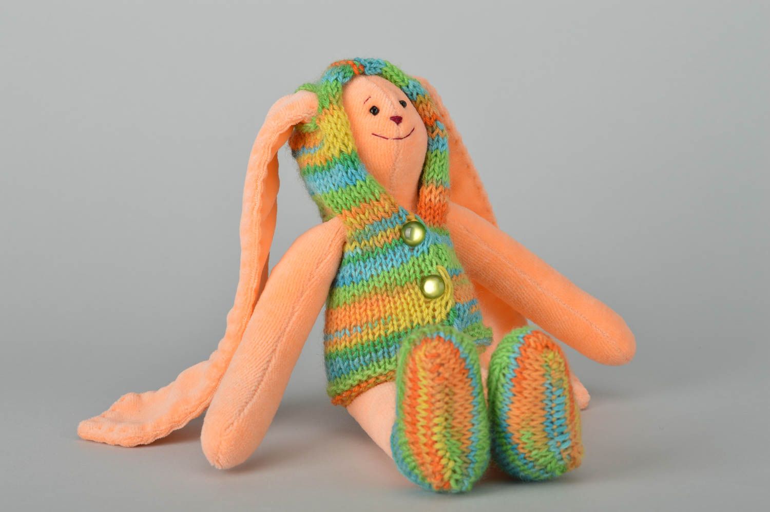 Игрушка заяц мягкая игрушка ручной работы авторская игрушка кукла и игрушка фото 2