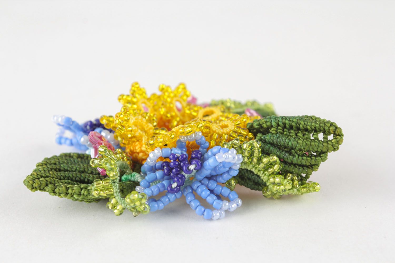 Fleur macramé ankars Fourniture bijoux faite main Loisirs créatifs Tournesol photo 3