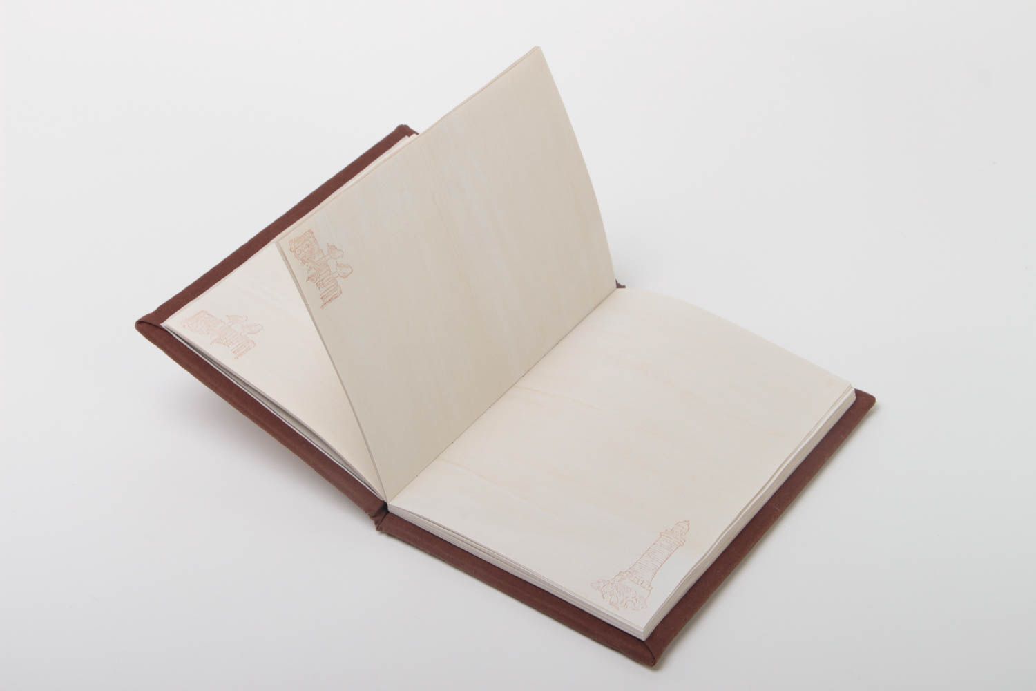 Designer Notizbuch mit Stoff Hülle weich schön Geschenk originell handgemacht foto 3