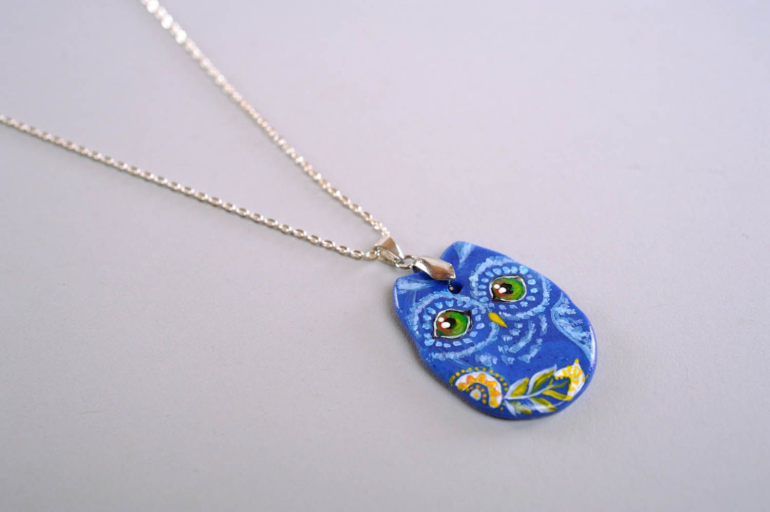 Pendant Made of Polymer Clay Owl photo 3