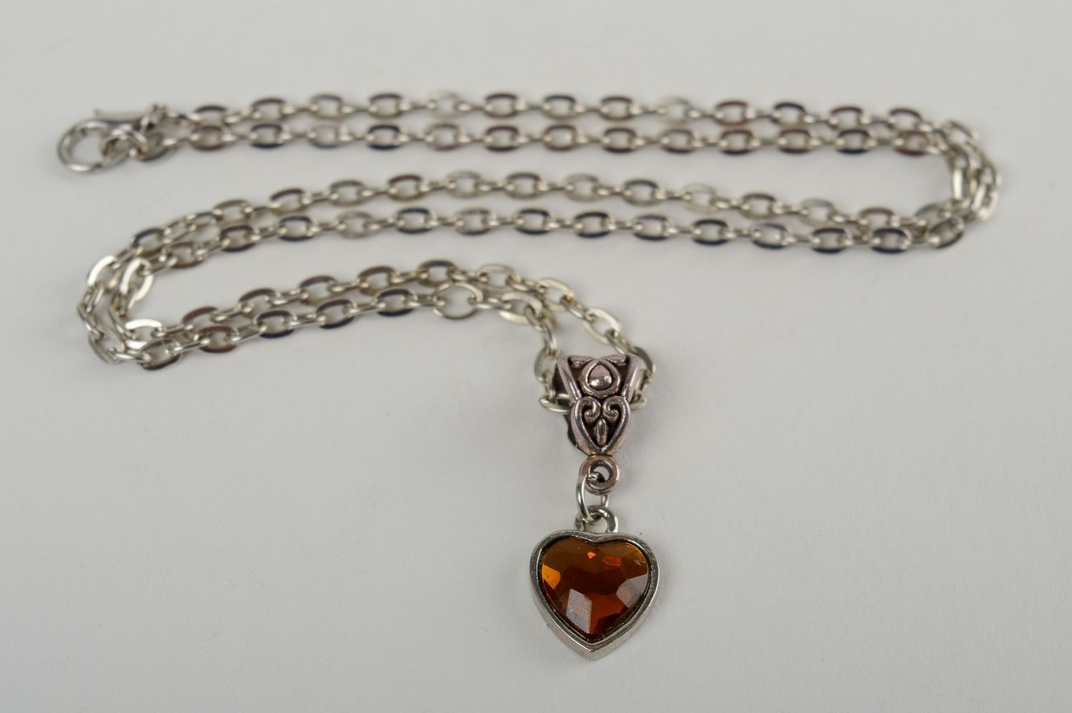 Beautiful pendant handmade metal pendant heart pendant metal jewelry for girl photo 2
