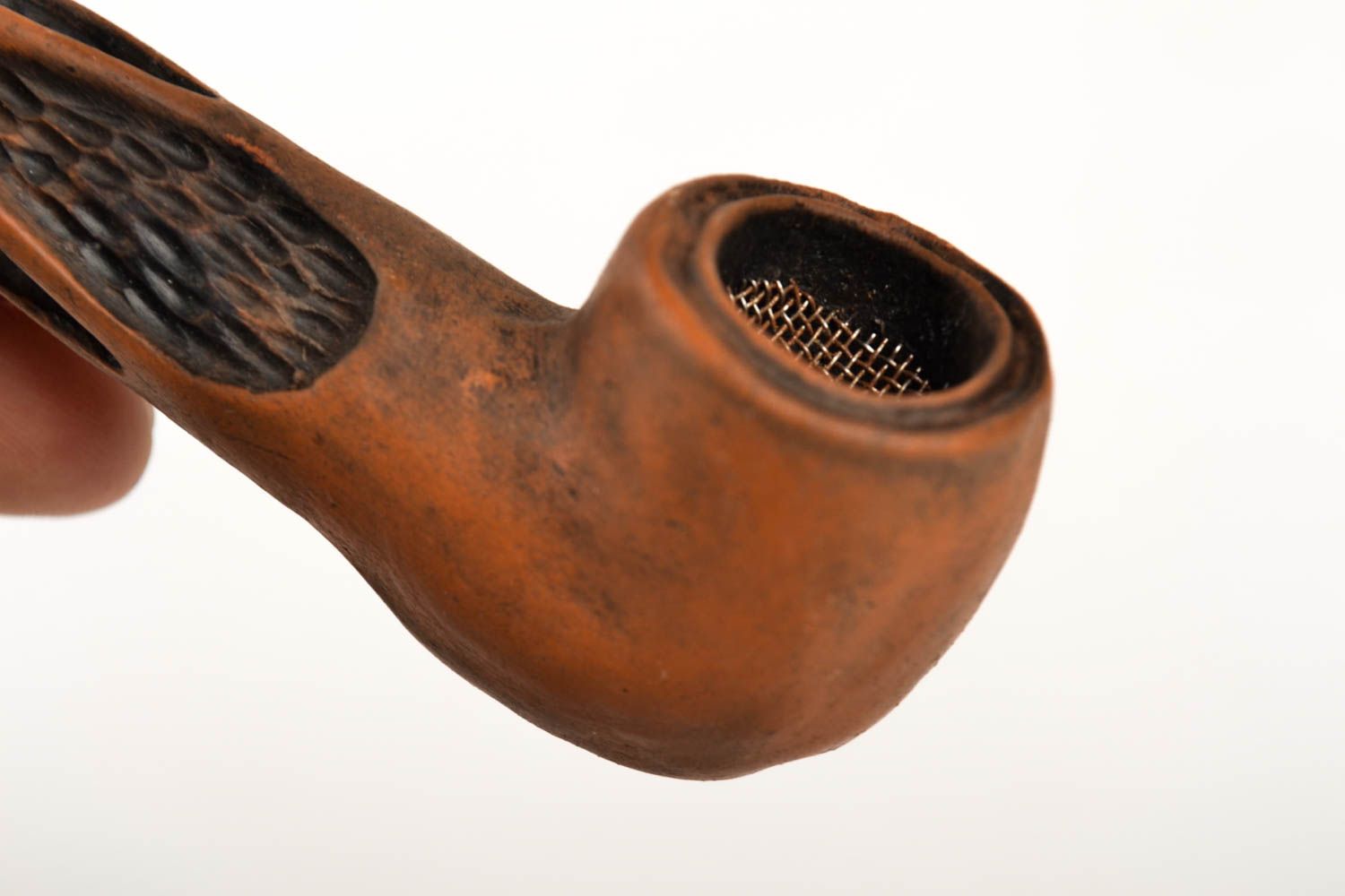 Handmade smoking pipe designer ornamented pipe ceramic pipe present for men photo 3