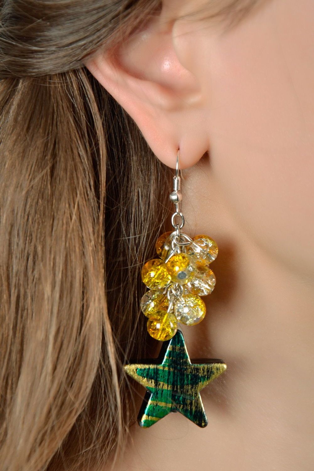 Earrings with stars photo 4