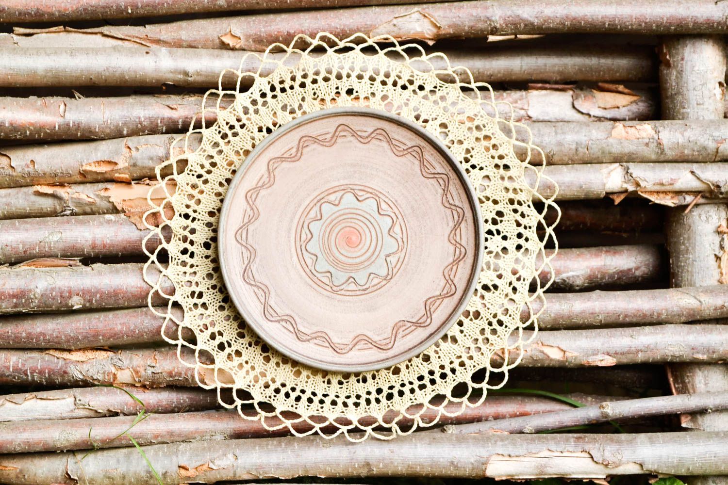 Handmade ceramic plate ceramic dish kitchen plates souvenir ideas kitchen decor photo 1