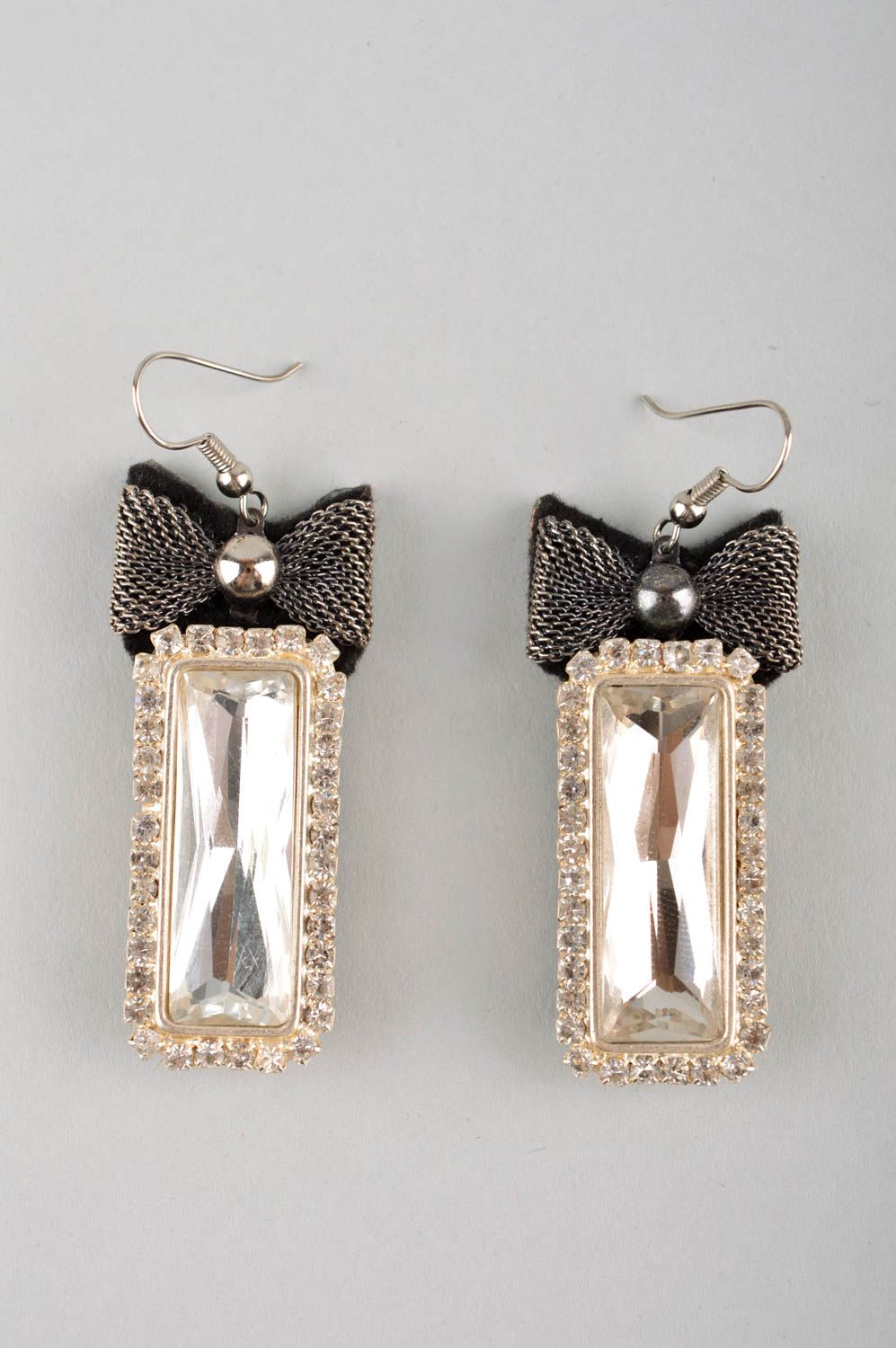Long beaded earrings handmade earrings with crystal fashion jewelry for girls photo 3