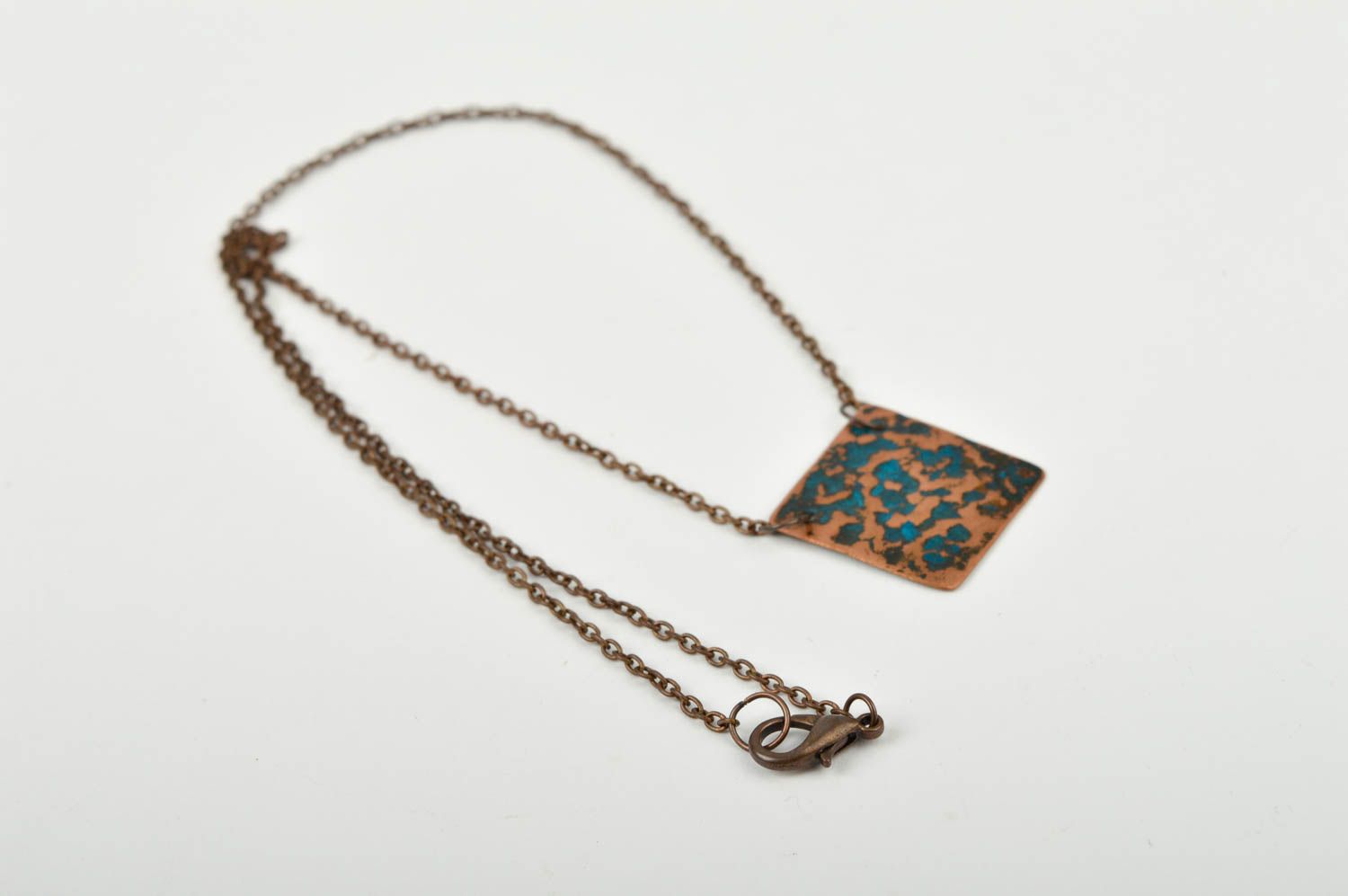 Handmade beautiful pendant unusual metal pendant stylish cute accessory photo 5