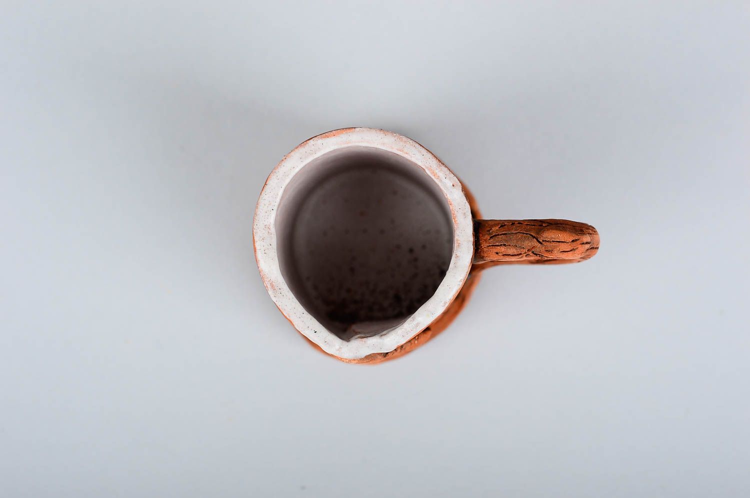 Чайная чашка ручной работы глиняная чашка посуда для чая с белой глазурью фото 4