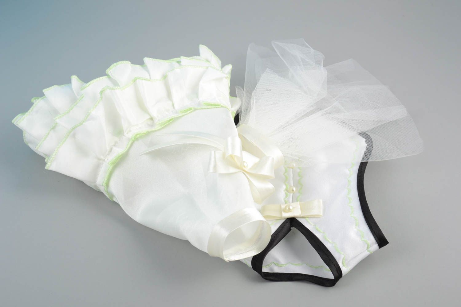 Handmade Hüllen für Flasche in Weiß Hochzeit Accessoires Anzug und Brautkleid foto 5