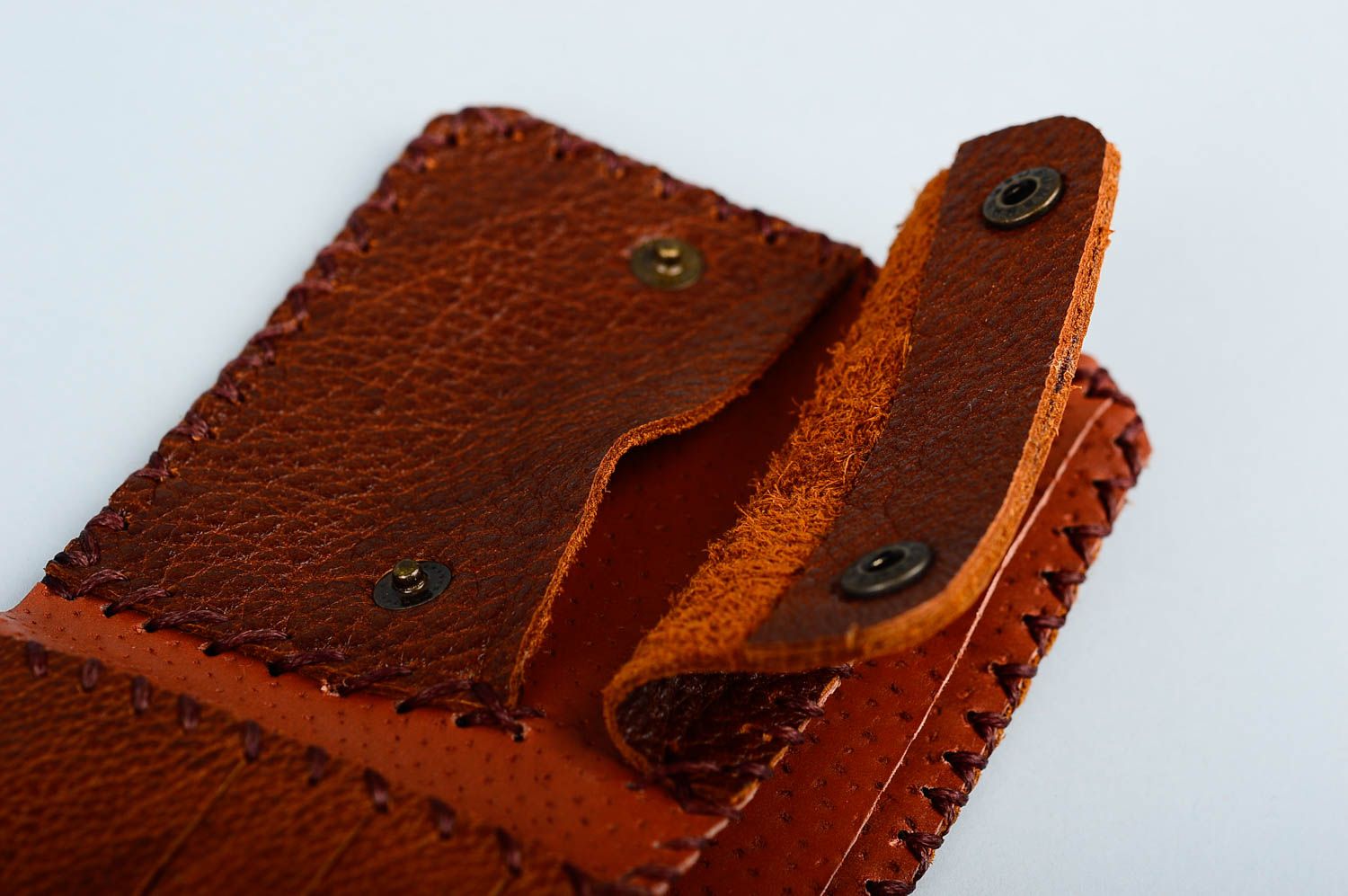 Аксессуар для мужчин кожаный кошелек ручной работы мужское портмоне с росписью фото 5