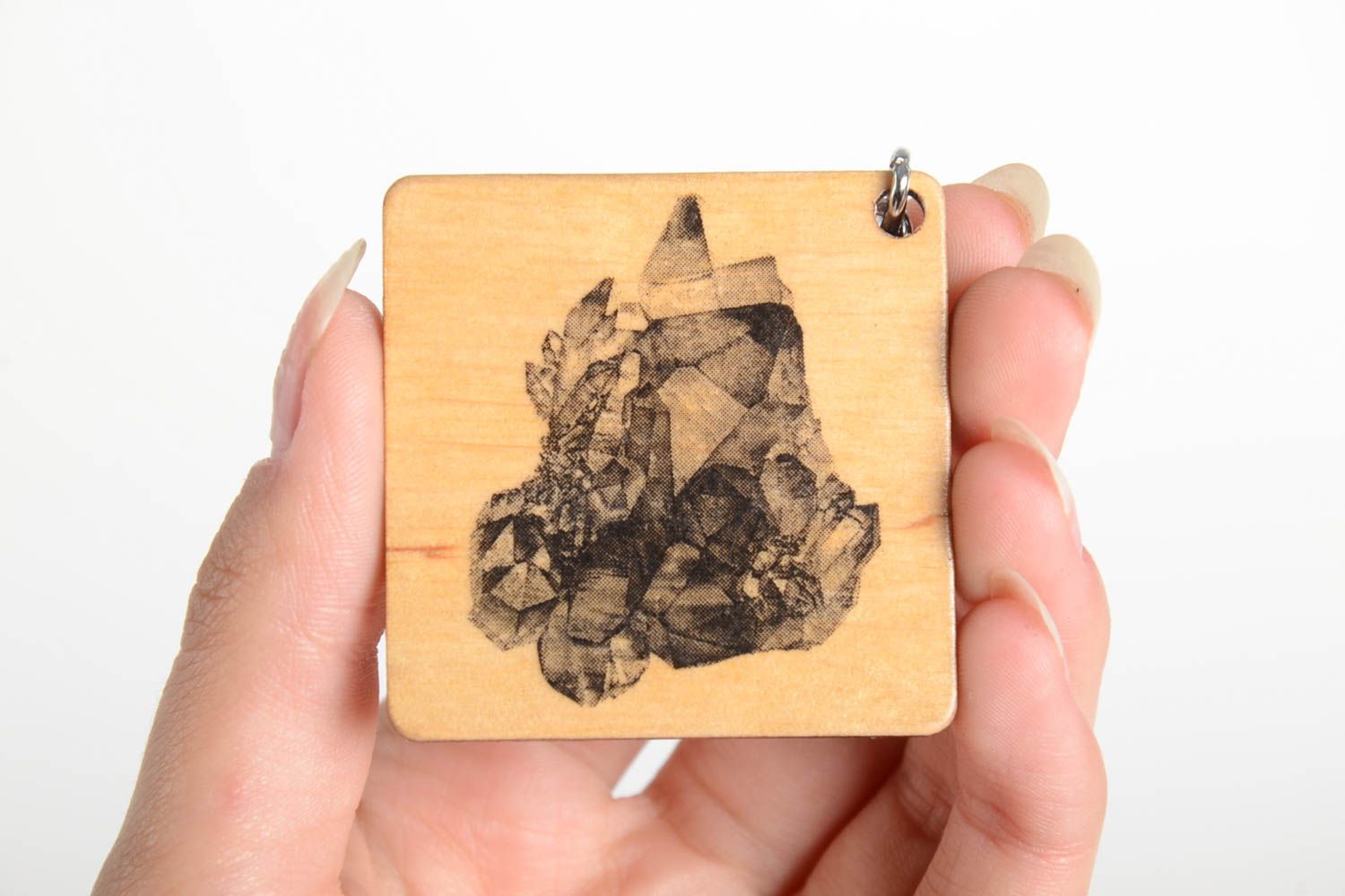 Designer keychain handmade wooden keyring key accessories gifts for guys photo 2