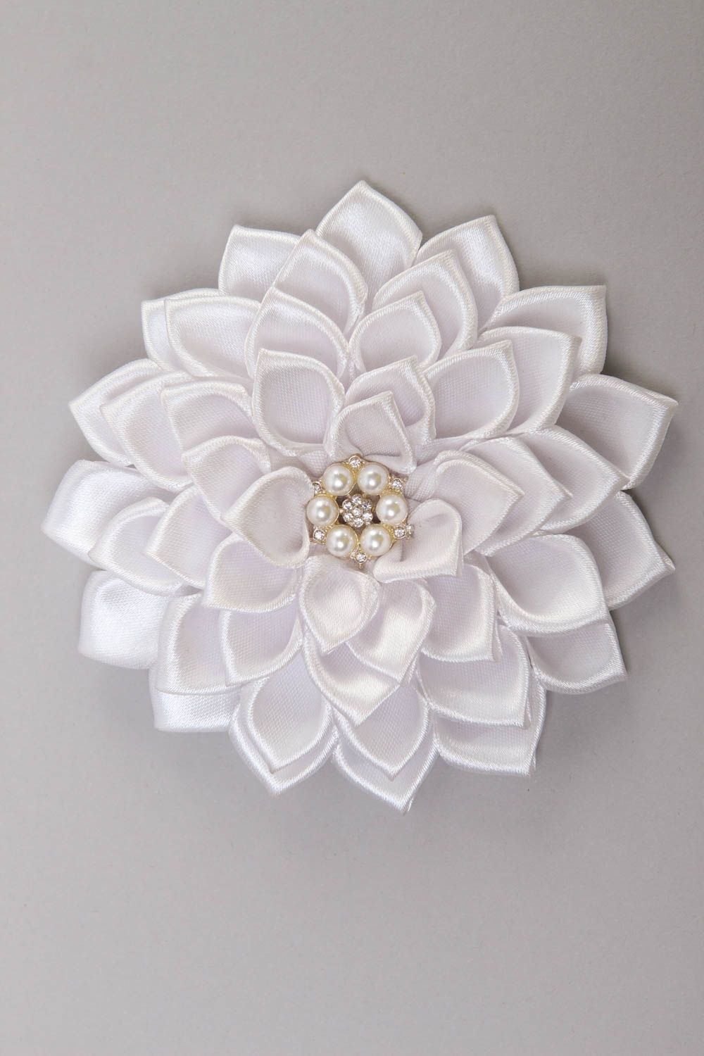 Handmade hair clip kanzashi flowers designer accessories gifts for women photo 2