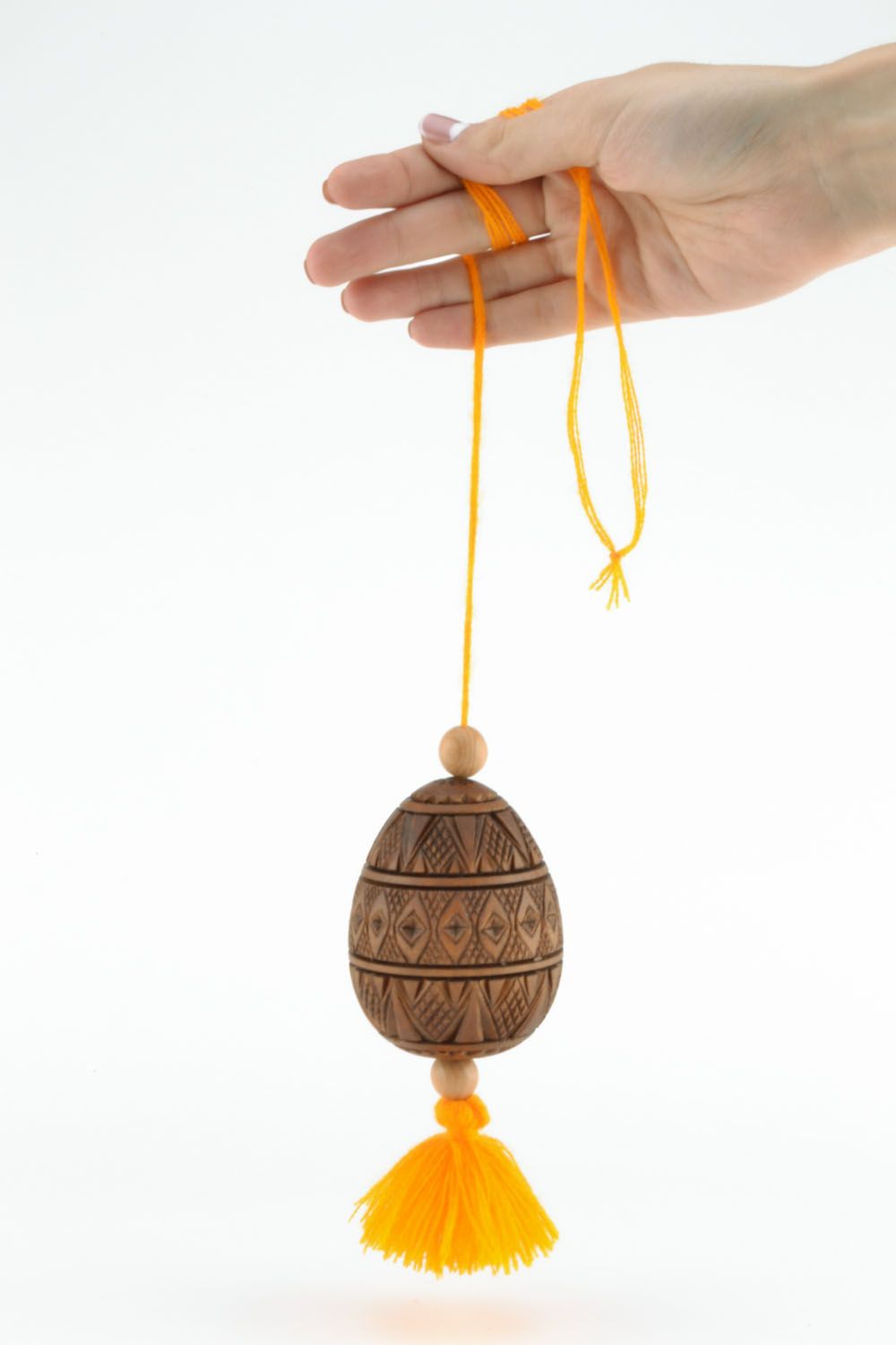 Wooden interior pendant in the shape of egg photo 2