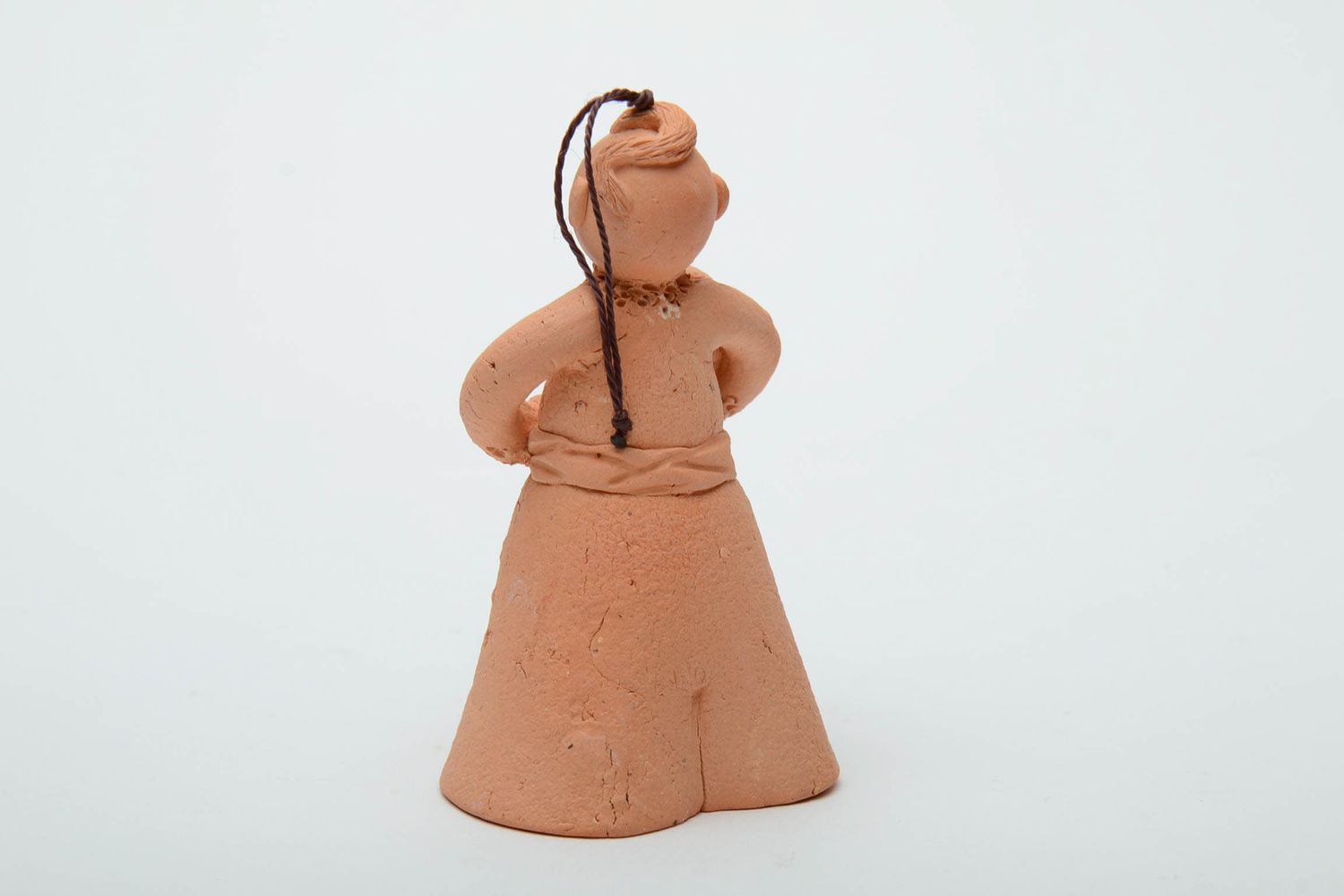 Фигурный колокольчик из глины художественная керамика Казак фото 3