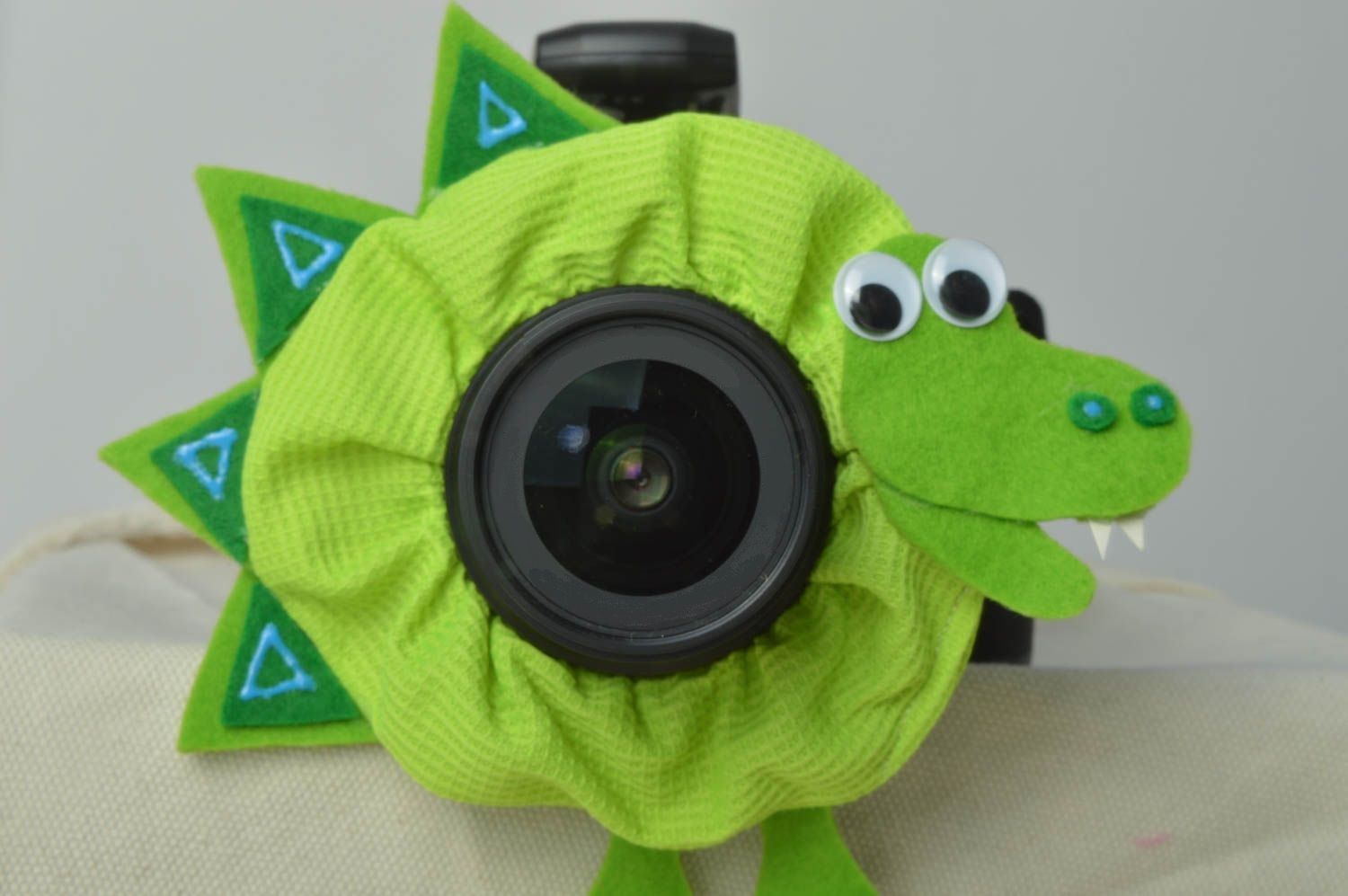 Handmade Krokodil Spielzeug Kamera Accessoire Fotokamera Zubehör mit Futteral foto 1