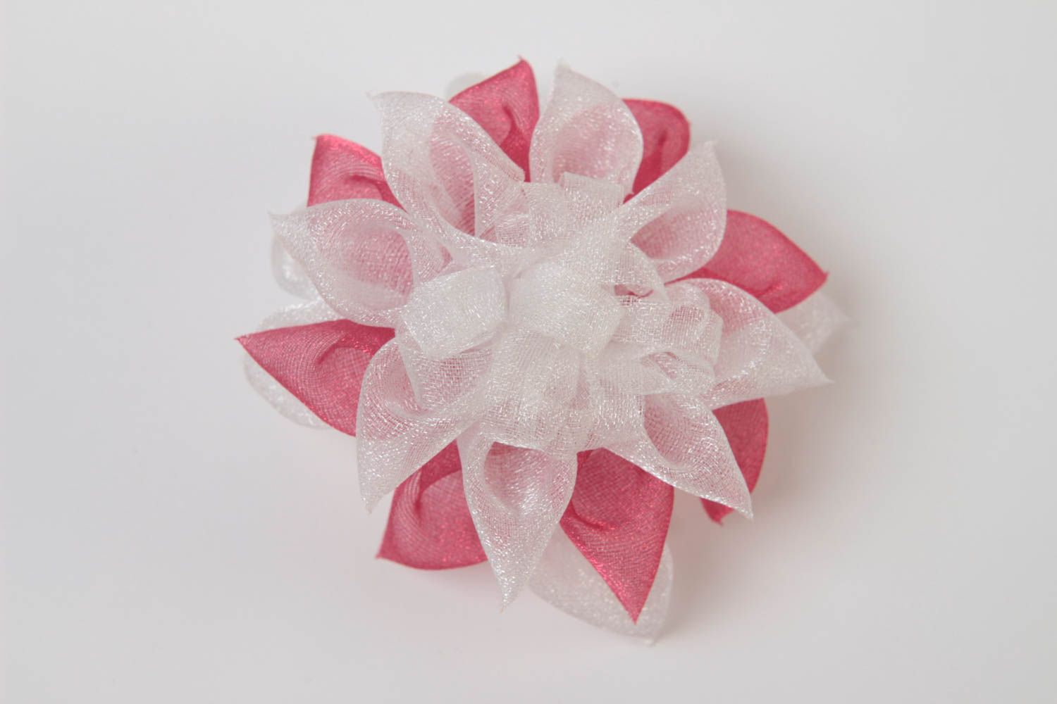 Haargummi Blume handmade Haarschmuck für Kinder Geschenke für Kinder weiß rot foto 2